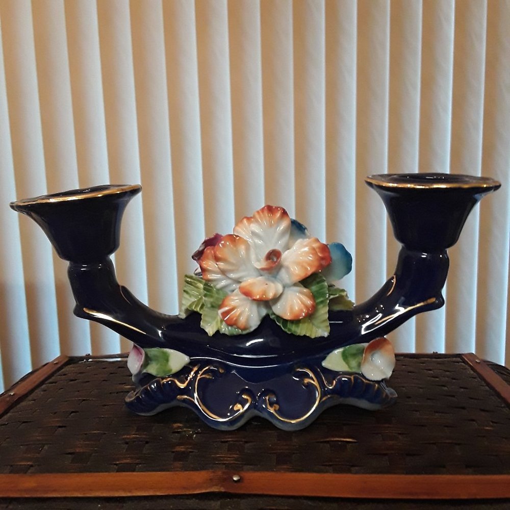 Rare VTG Porcelain CLUJ Napoca Candle Holder